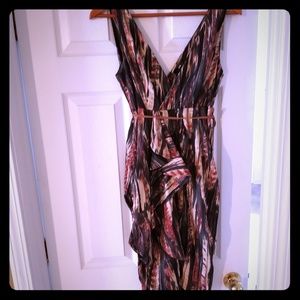 H&M Multi-color Belted Dress Size 8